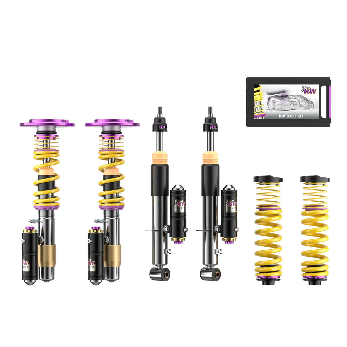 KW Gewindefahrwerk INOX V4 Clubsport passend für A3 8V / Leon 5F / Golf VII Ø55mm