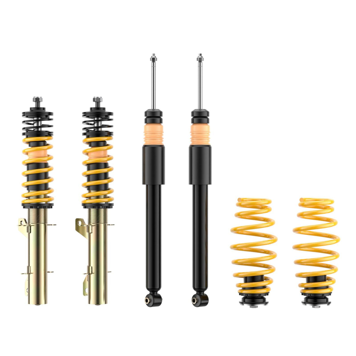 ST X Gewindefahrwerk Stahl verzinkt (mit fester Kennung) passend für Audi A3 (8L) / TT (8N) / Seat Leon (1M) / VW Golf IV / New Beetle (9C)