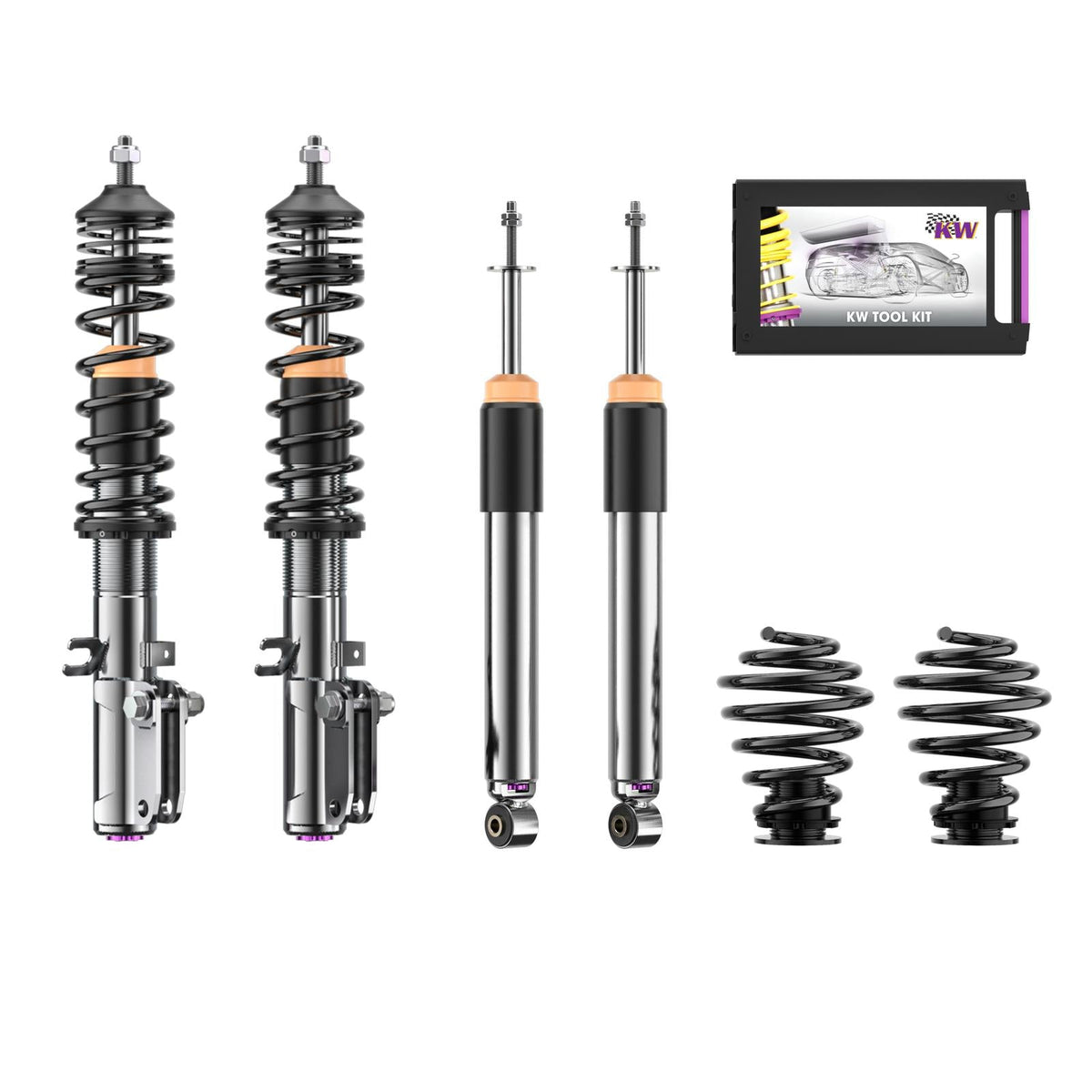 KW Gewindefahrwerk INOX V3 Classic Line passend für Golf I / Jetta I / Scirocco I/II 45-75mm
