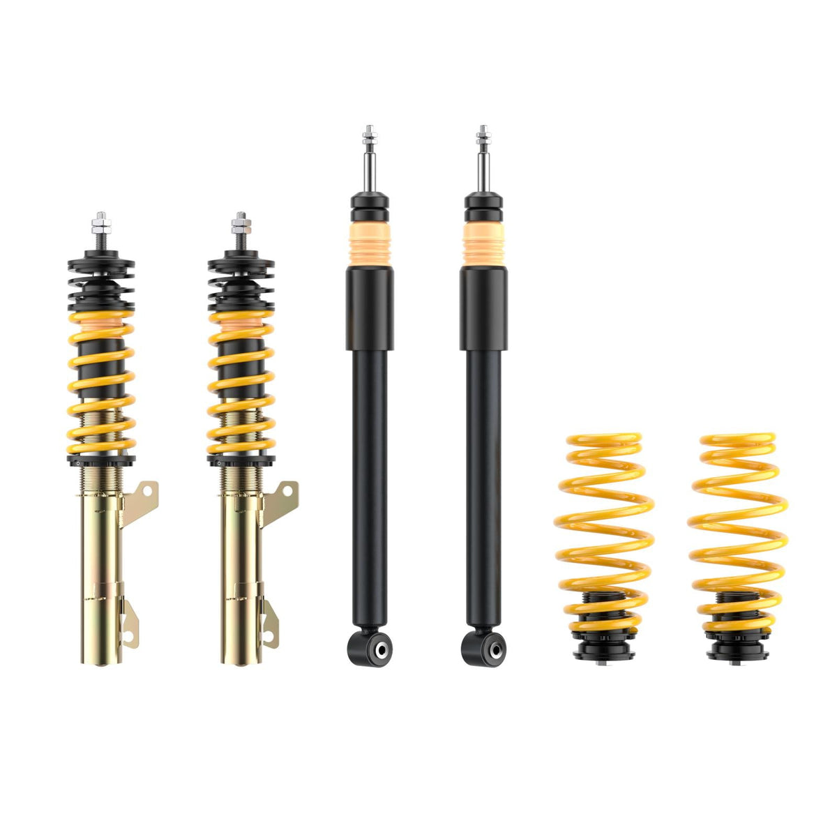ST XA Gewindefahrwerk Stahl verzinkt (mit Härteverstellung) passend für Audi A3 (8L) / TT (8N) / Seat Leon (1M) / VW Golf IV / New Beetle (9C)