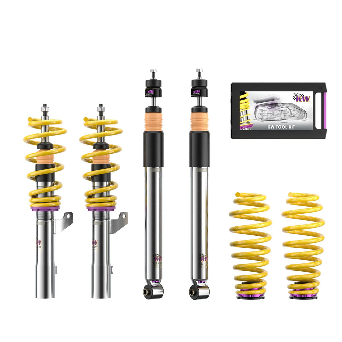 KW Gewindefahrwerk INOX V3 passend für Golf VII Variant / Leon ST 5F mit DDC