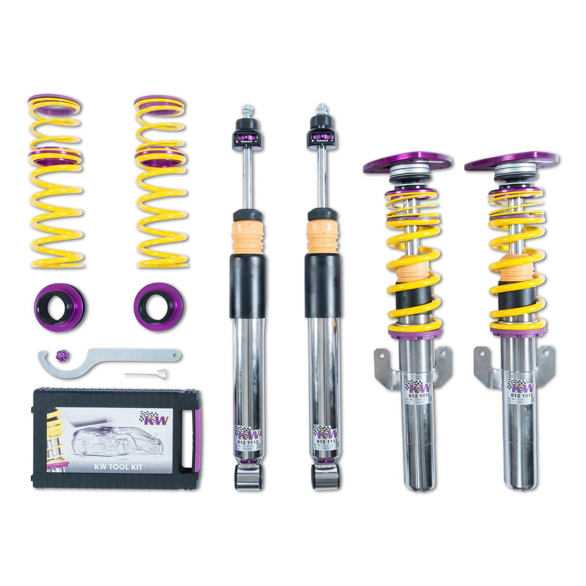 KW Gewindefahrwerk INOX V3 Clubsport inkl. Stützlager passend für Golf II / Jetta II 45-85mm 35280802
