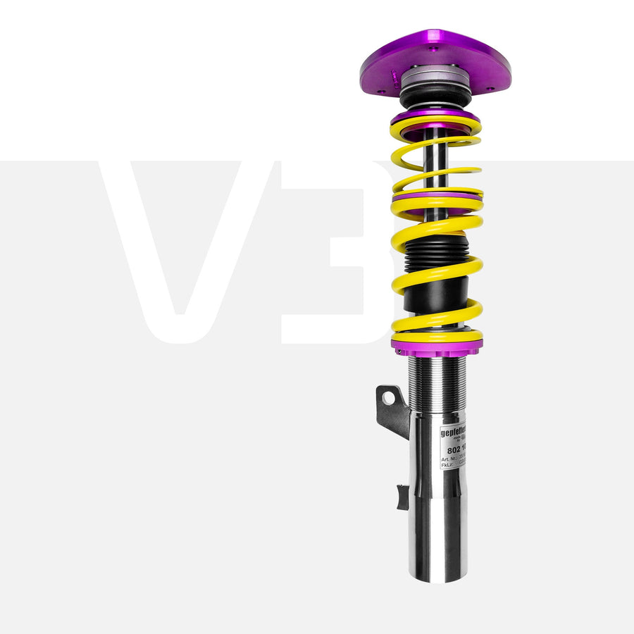 gepfeffert.com Gewindefahrwerk V3 passend für Golf VIII Ø 55mm (tiefe Ausführung mit Sturzdomlager)